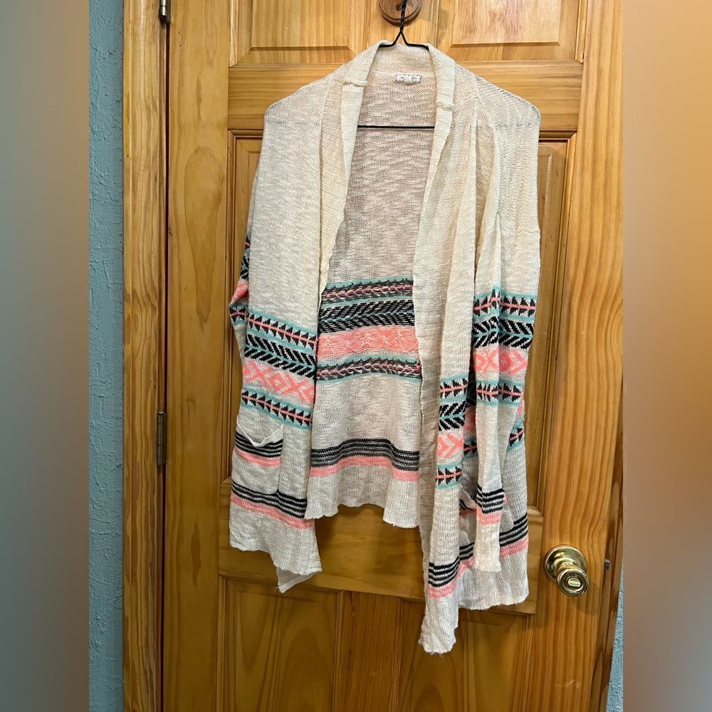 Eyeshadow brand Aztec print cardigan size L cardigan